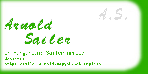 arnold sailer business card